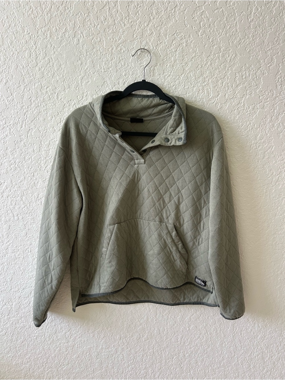 Eddie Bauer Quilted Pullover in Sage Green